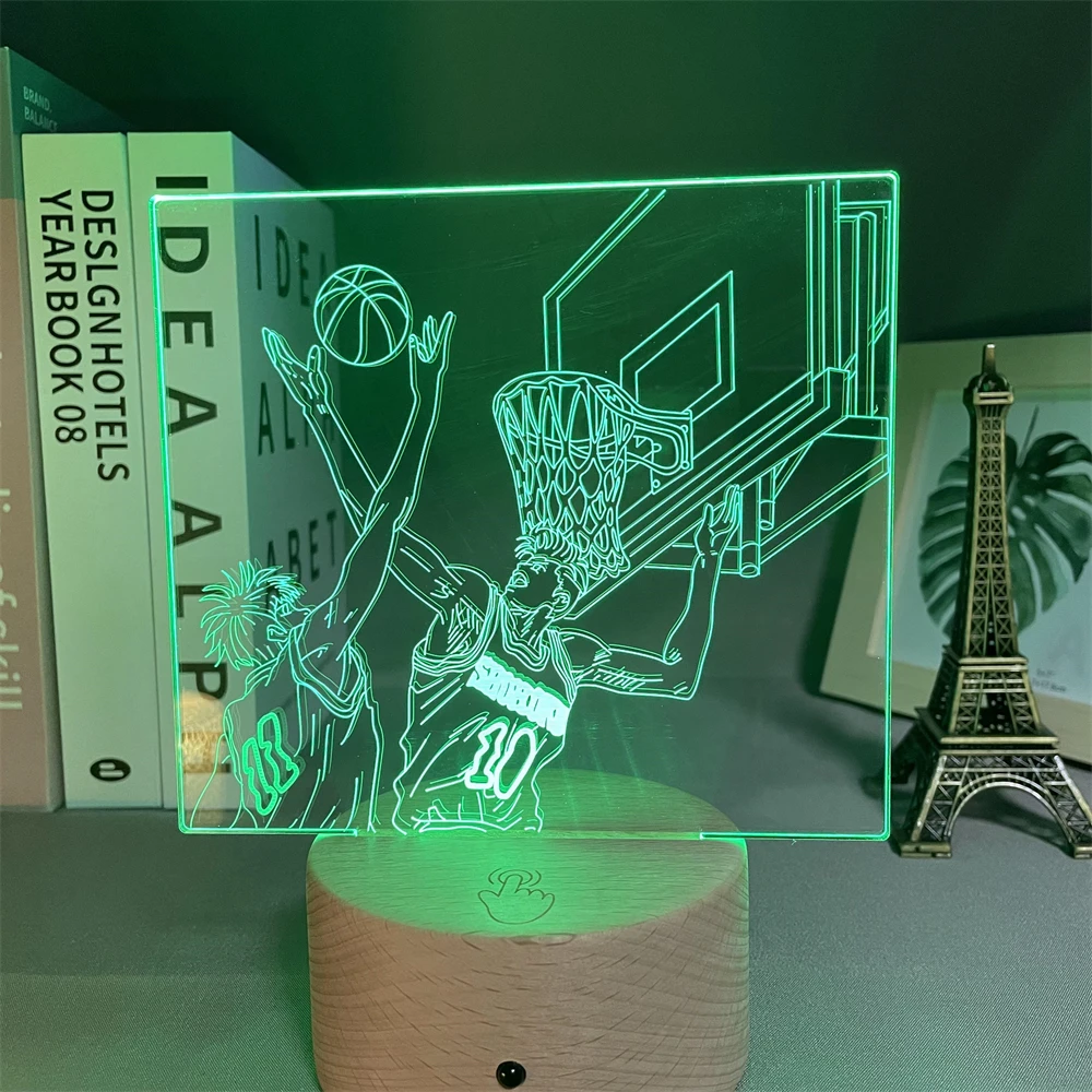 

Аниме 3d лампа Slam Dunk для декора спальни детский подарок на день рождения манга настольная Светодиодная лампа Slam Dunk