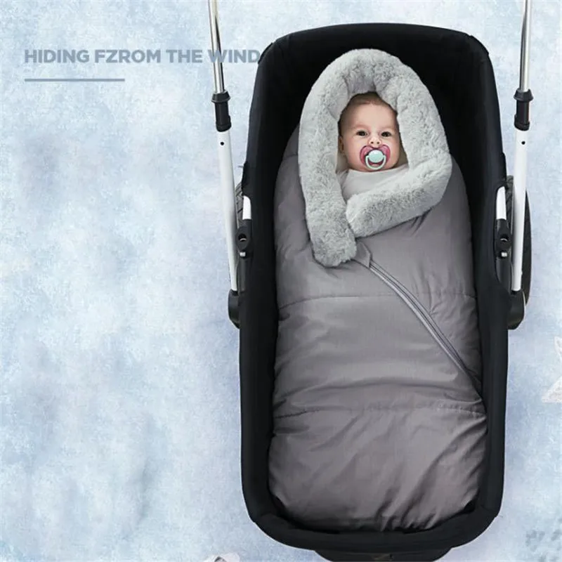 Теплый спальный мешок для новорожденных 92*48 см зимний хлопковый теплый детской