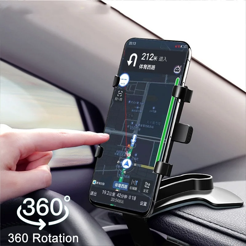 

360 Degrees Car Phone Holder Universal Smartphone Stands Car Rack Dashboard Support for Auto Grip Mobile Phone Fixed Bracket