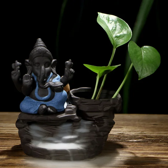 

Incense burner creative purple sand little monk smoker ceramic incense road home office ornaments