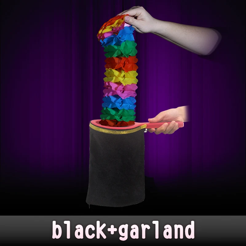 black garland Волшебная TricksToys изменения мешком начинающих маг Опора волшебное универсальная сумка разных цветов детские игрушки делают вещи появляются или исчезают - Цвет: black garland