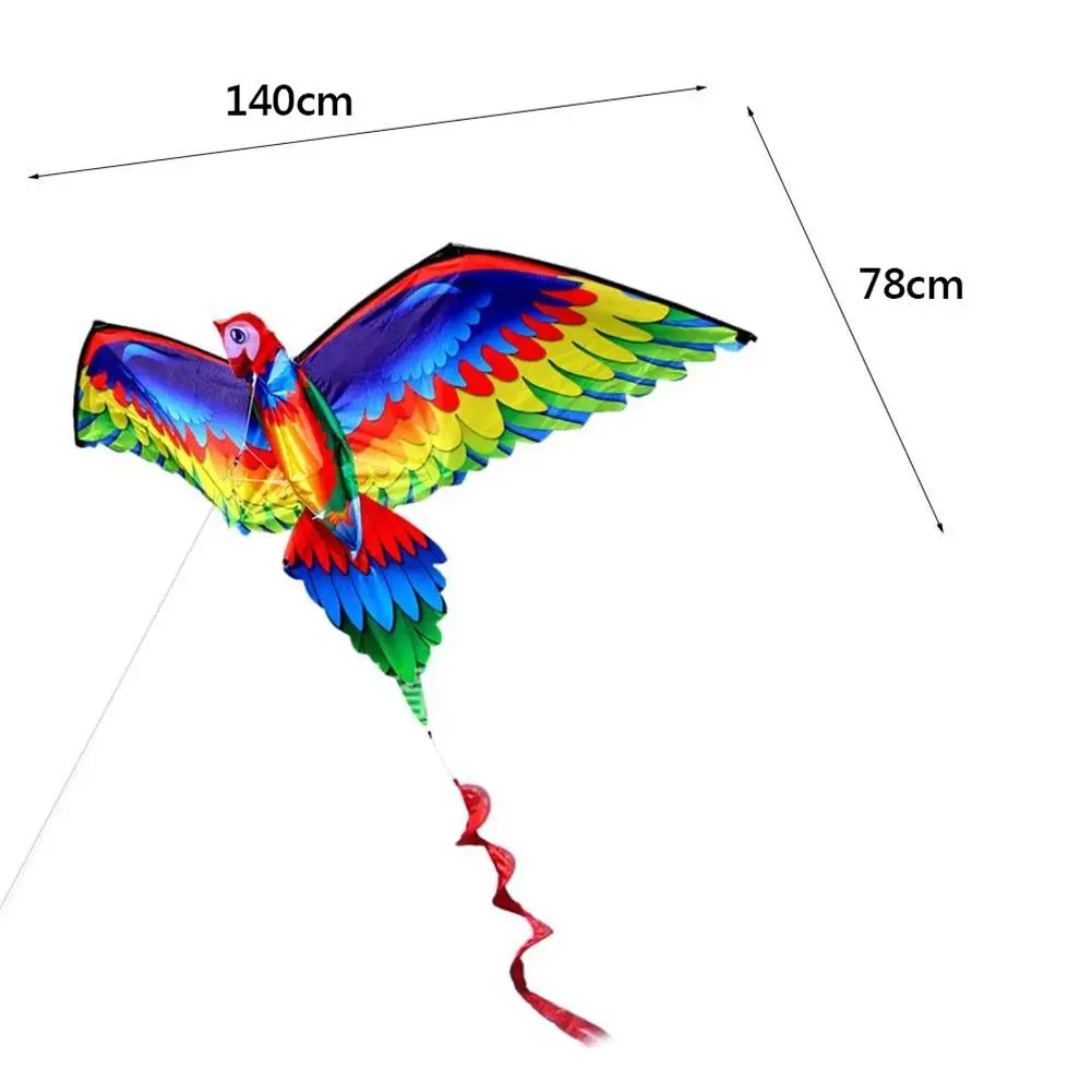 

Kids Realistic Big 3D Parrot Kite Flying Game Outdoor Sport High Quality Toy with 100m Line for Children Kids
