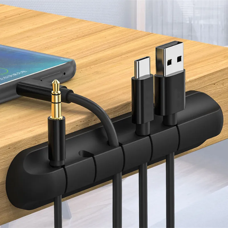 Органайзер для кабеля, силиконовый usb-кабель, намотка, настольный, аккуратный, управление, зажимы, держатель кабеля для мыши, провода для наушников