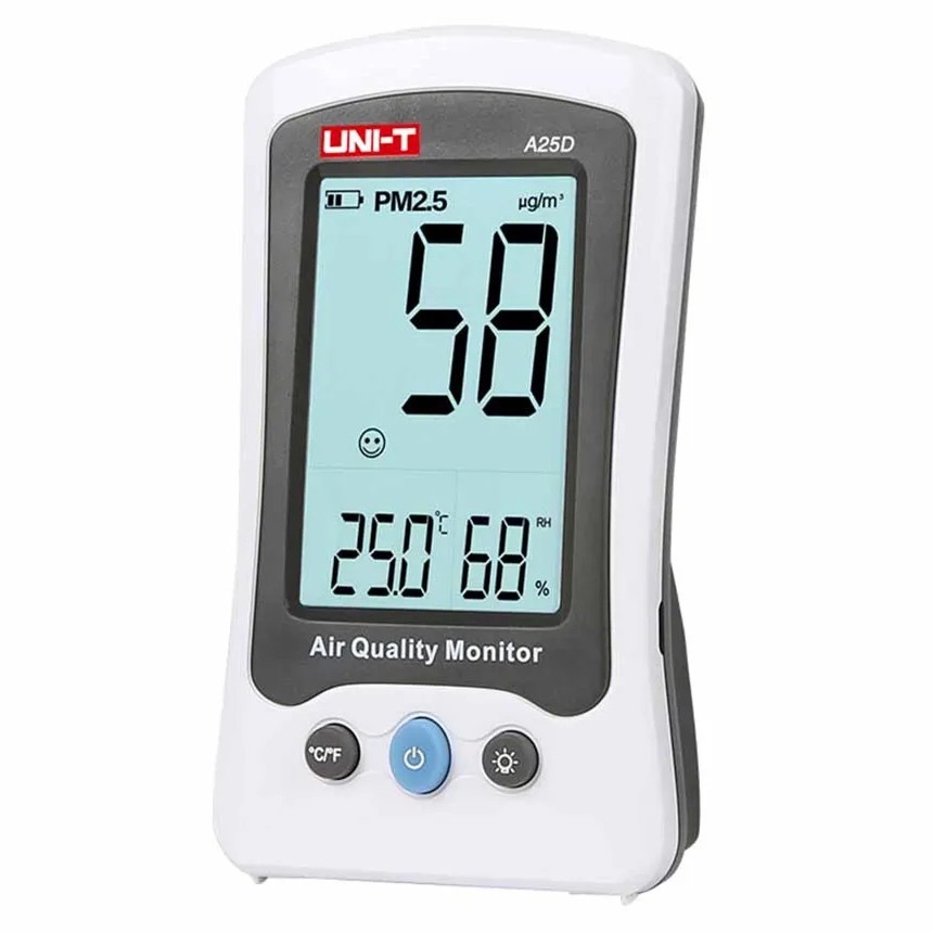 

UNI-T A25D Air Quality Monitor HCHO PM2.5 Gas Analyzer Formaldehyde Detector Tester Temperature Humidity Meter Gas Analyzer