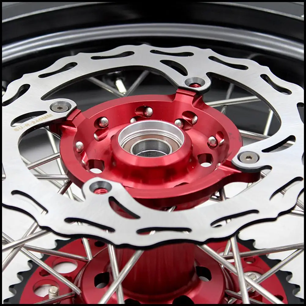 KKE 3 5/4 25 супермото колеса с CST шины для Suzuki RMZ250 2007 2020 RMZ450 2005 красные концентраторы