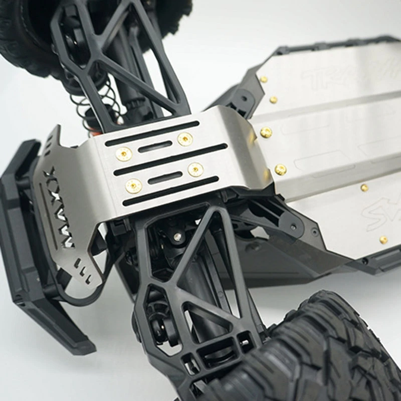 

for TRAXXAS 1/10 MAXX Stainless Steel Chassis Protection Armor Front Bumper Armor Protection Plate B Style
