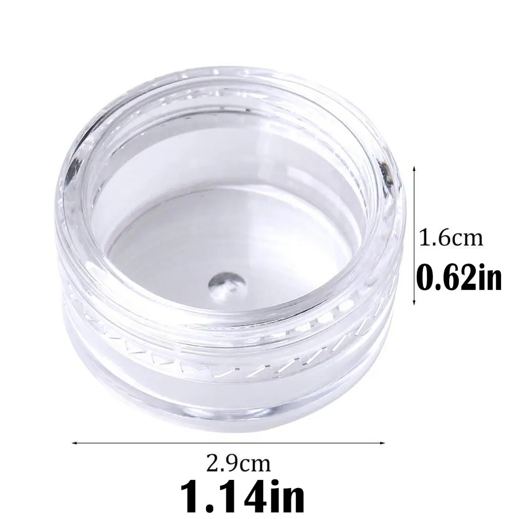 

50pcs/set Transparent Plastic Separate Bottle 5g Cosmetic Container Small Box Of Cosmetics Round Jar With Lid