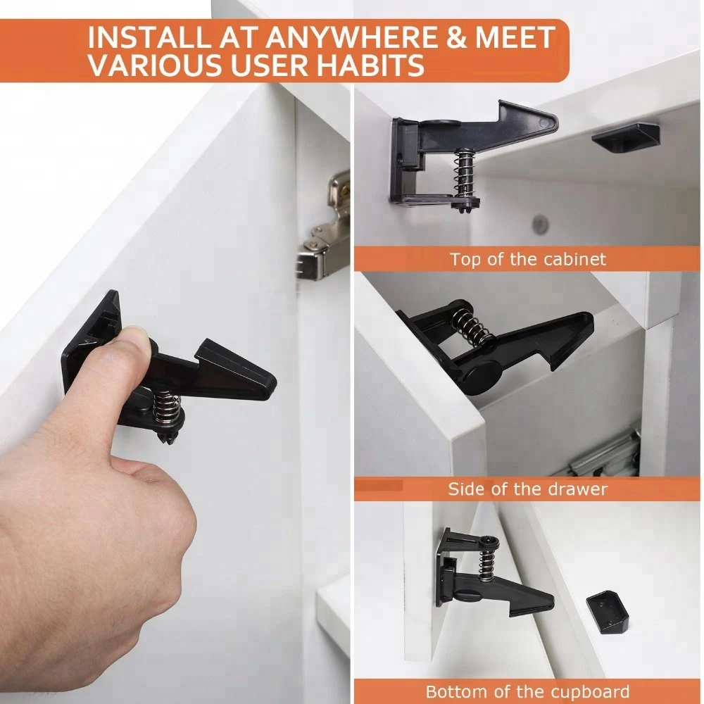 Замок для безопасности детей замок ящиков шкафов дверей защиты 10 шт./компл. | Мать