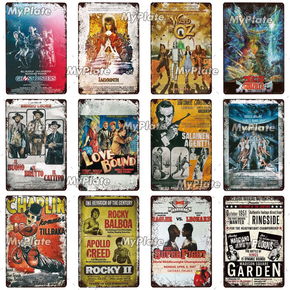 Классический металлический знак фильма Винтаж Жестяная Табличка с надписью