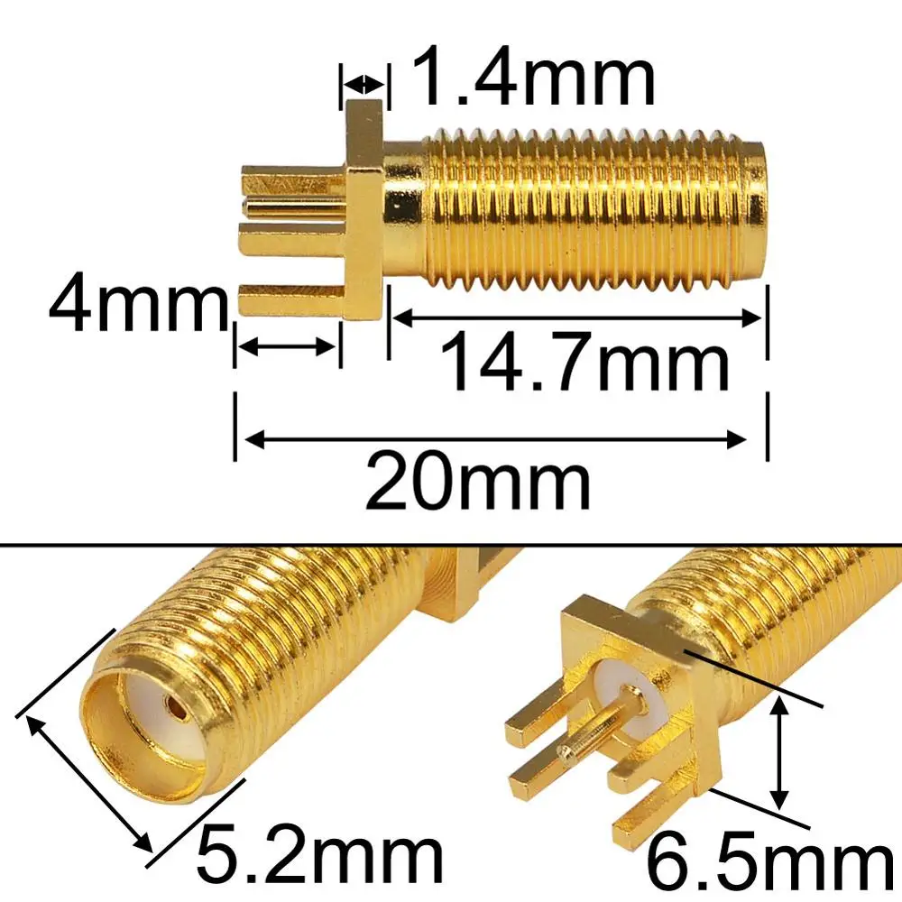 100 шт. разъемы для печатных плат|connector sma|connector boardconnector female |