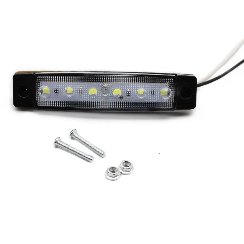 30x6 светодиодный светильник smd 12 В Белый Красный Оранжевый грузовик прицеп пикап боковые габаритные Индикаторы огни караван трактор картинг