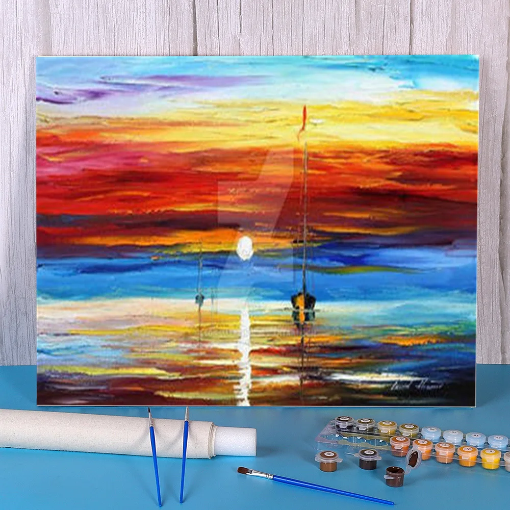 

Horizon DIY картина по номерам посылка масляными красками 50*70 холст картины стены Украшения взрослых стены ручной работы