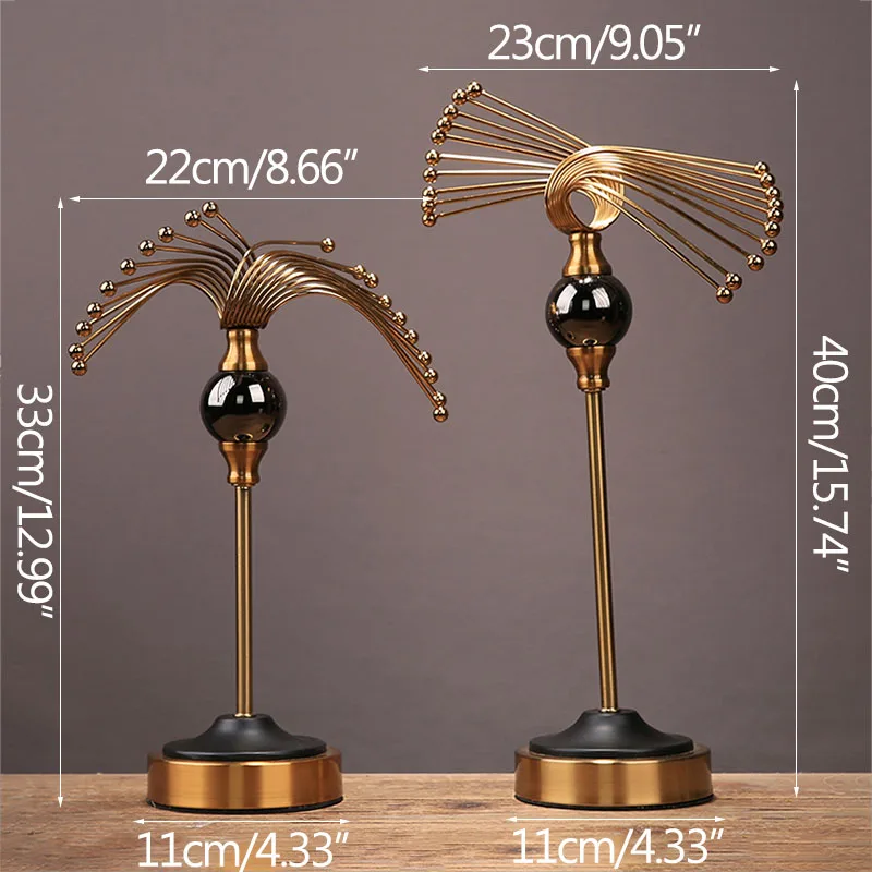 

European Luxury Metal Decoration Ornaments Abstract Iron Artware Home Decoration Crafts Living Room Display Decorations Gifts