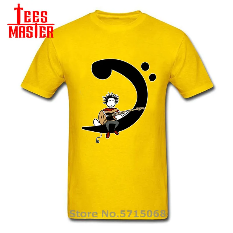 Футболка мужская в стиле хип-хоп забавная тенниска с изображением бас-гитары