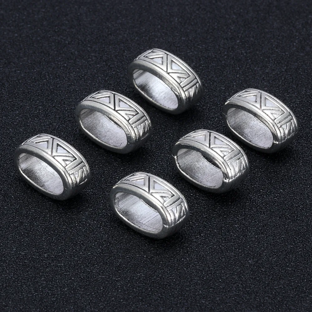 5 шт. серебряные оплетки для волос бороды бусины дредов кольца аксессуары