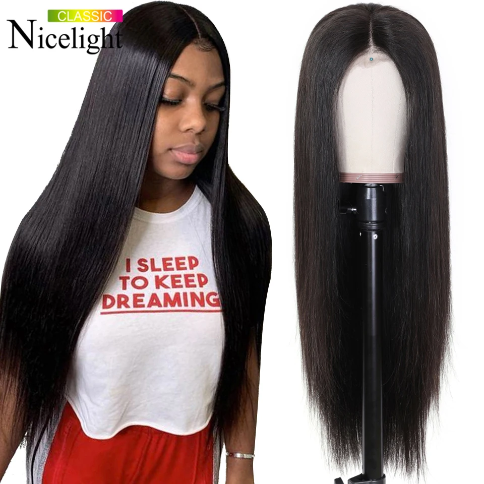 

Nicelight перуанские прямые человеческие волосы, парики, u-образная часть, предварительно выщипанные натуральные волосы, Remy 2X4, кружевные парики ...