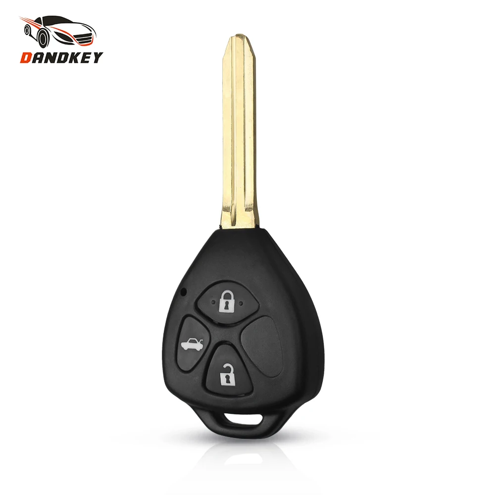 

Dandkey 20pcs For Toyota Corolla RAV4 Yaris Venza Scion 3 Buttons Smart Key Uncut TOY43 Blade Fob Car Remote Key Shell Case