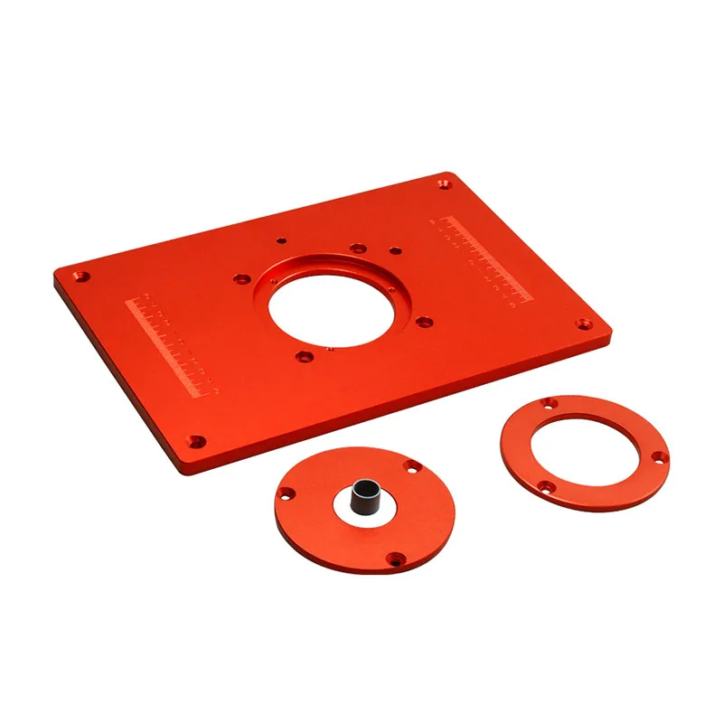 

4Pcs/Set Aluminum Router Table Insert Plate 200x300x10mm With Cover For Woodworking Engraving Machine