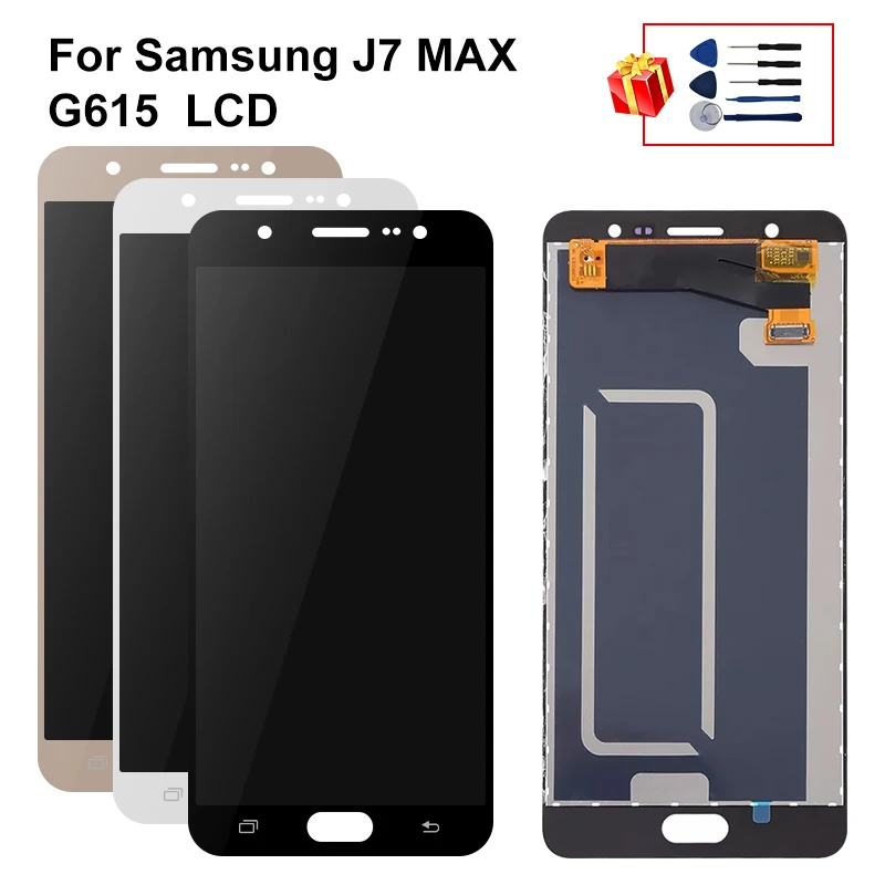 Дисплей для Samsung Galaxy J7 Max G615 G615F MAX ЖК-дисплей с сенсорным экраном и дигитайзером