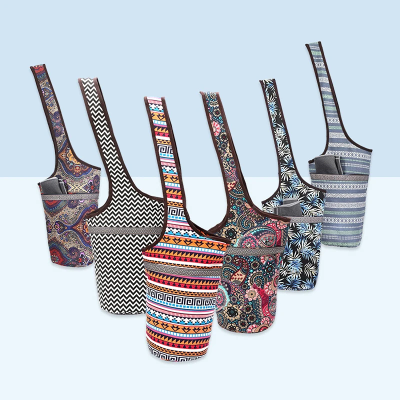 

Fashion Yoga Mat Bag Canvas Yoga Bag Zipper Pocket Fit Most Size Mats Yoga Mat Tote Sling Carrier Fitness Supplies