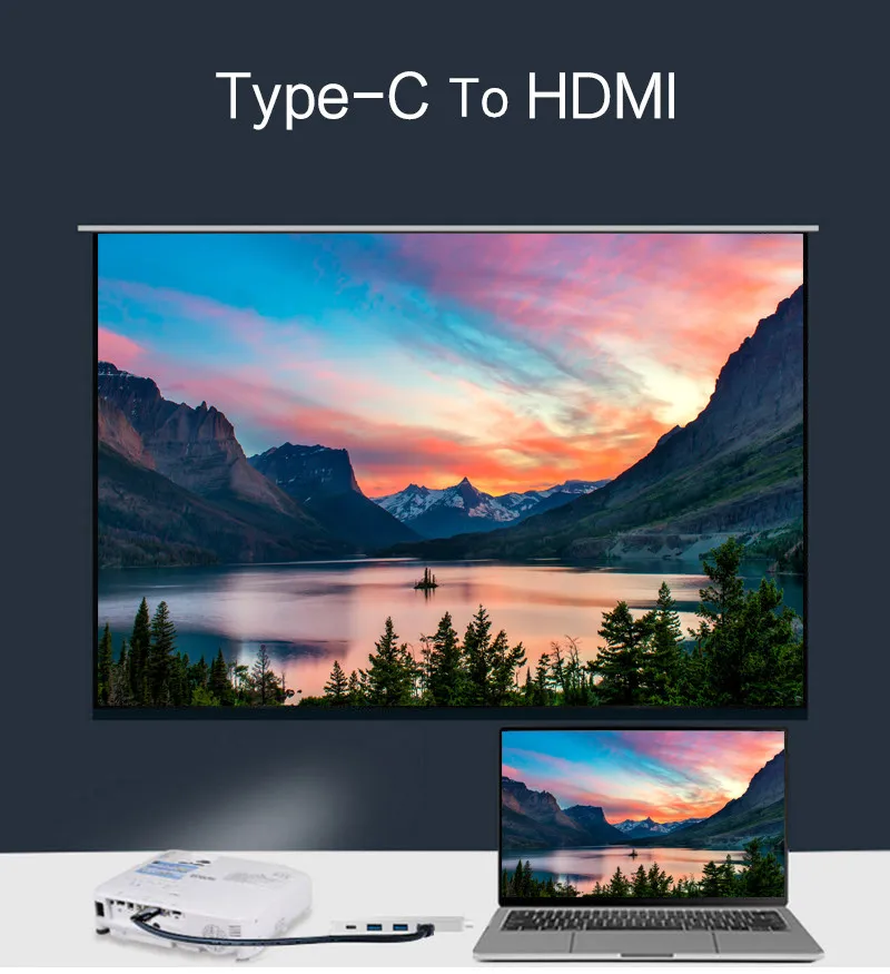Ajiuyu USB C концентратор Thunderbolt 3 type C адаптер док-станция 3 USB 3,0 порт 4K HDMI мульти порты для Macbook Pro Air iMAC НОУТБУК сплиттер