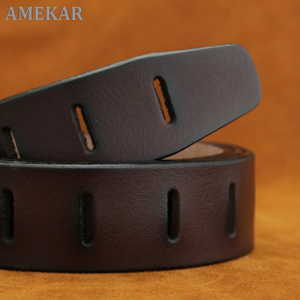 

New Hasemeka Designer Belts Men High Quality Genuine Leather Belt for Men Luxury Ceinture Homme Military Style 130CM HM202