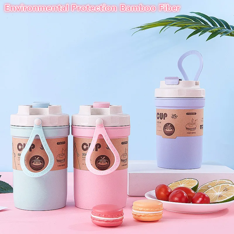 Термос с двойными стенками 500 мл бамбуковое волокно | Дом и сад