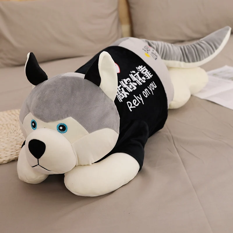 Precio 1 Pieza De 60-100cm De Dibujos Animados Lindo Perro De Peluche Suave Animal De Peluche Muñeca Cojín De Husky Kawaii Regalo De Navidad Para Los Niños