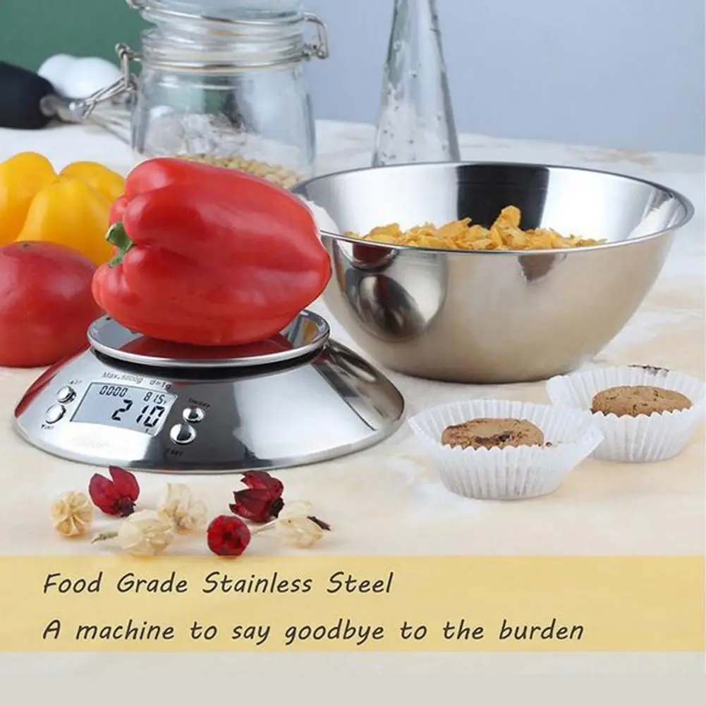 Readability 1g-5000g Kitchen Digital Scale With Bowl Added Alarm Timer Function Electronic Weighing Balance | Дом и сад