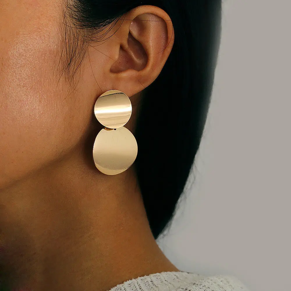 

Fashion Statement Earrings 2020 Big Geometric Round Earrings For Women Hanging Dangle Earrings Drop Earing Modern Female Jewelry