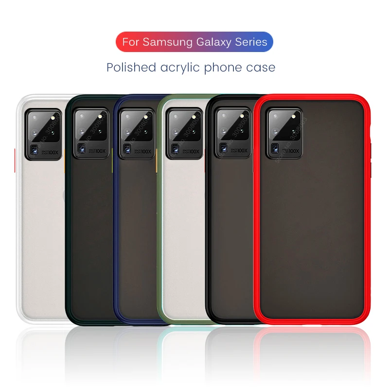 Силиконовый матовый чехол для samsung s20 ultra s10 s9 s8 note 10 plus a10 a10s a10e a20 a20e a20s a30 a50 a50s a30s a40