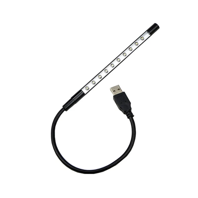 

Led Desk Lamp Mini Portable Computer Light Reading Light Flexible 10Led Super Bright Night Light for Laptop Students Lamp