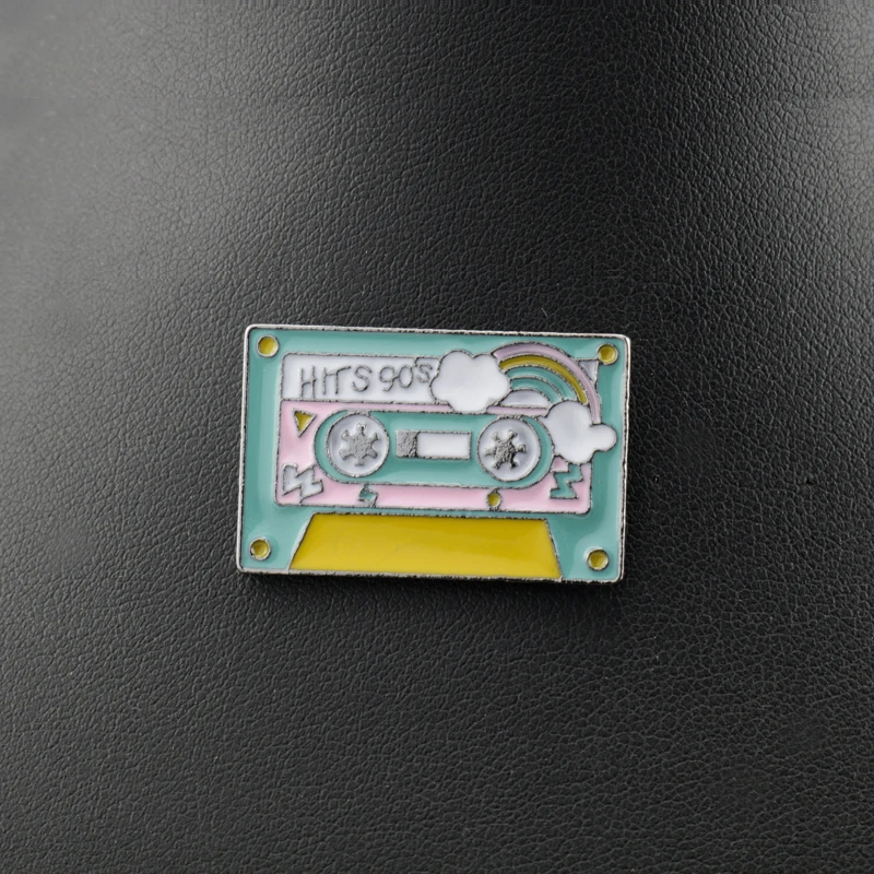 Vintage Music Tape Enamel Metal Badges Lapel Pins Brooches For Women/Men Kids Children Friends Jewelry Gift
