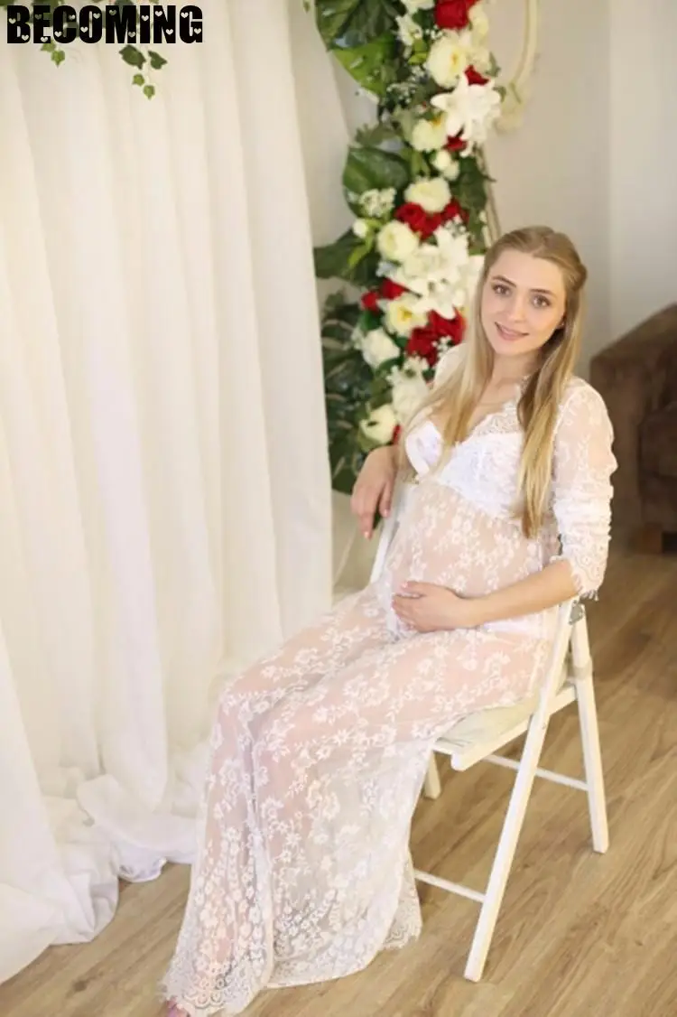 Платье для беременных фотосъемки реквизит сексуальное кружевное платье макси