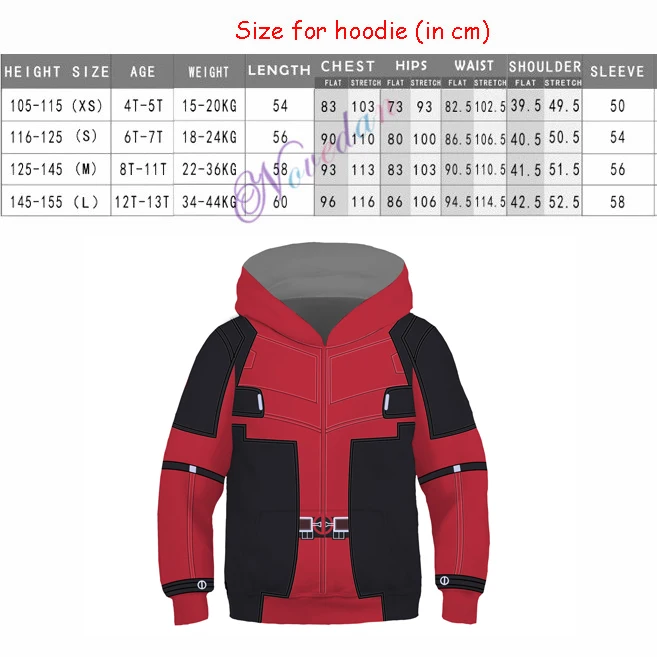 Детский костюм для костюмированной вечеринки Толстовка с 3D-принтом супергероя