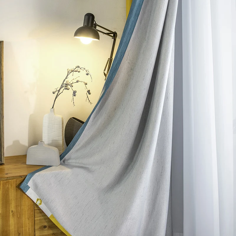 Льняные затемняющие шторы с принтом оленя и музыкальных нот для гостиной спальни