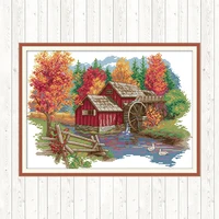 joy sunday cross stitch kits printed canvas for embroidery kit 14ct dmc diy hand crafts for needlework counted cross stitch set