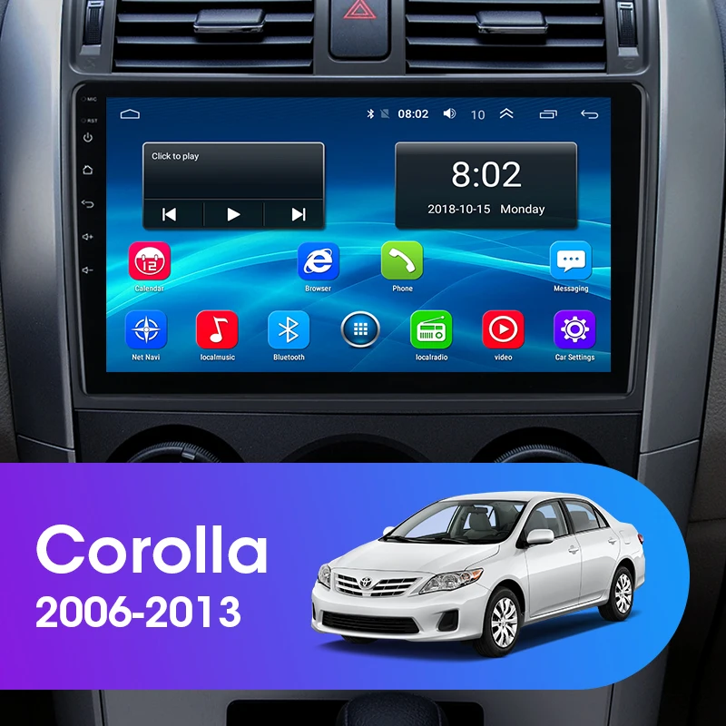 JMCQ 9 &quot2G + 32G для Toyota Corolla 2006 2013 автомобильный Радио RDS Android плеер GPS навигация