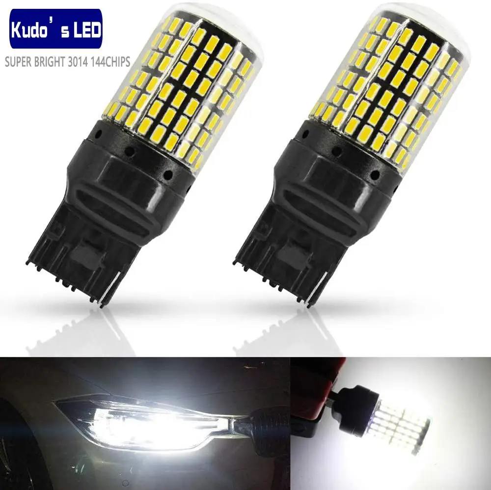 2x светодиодный Автомобильные фары сигнальная лампа 1156 P21W BA15S BAU15S Canbus Bay15D T20 7440 7443