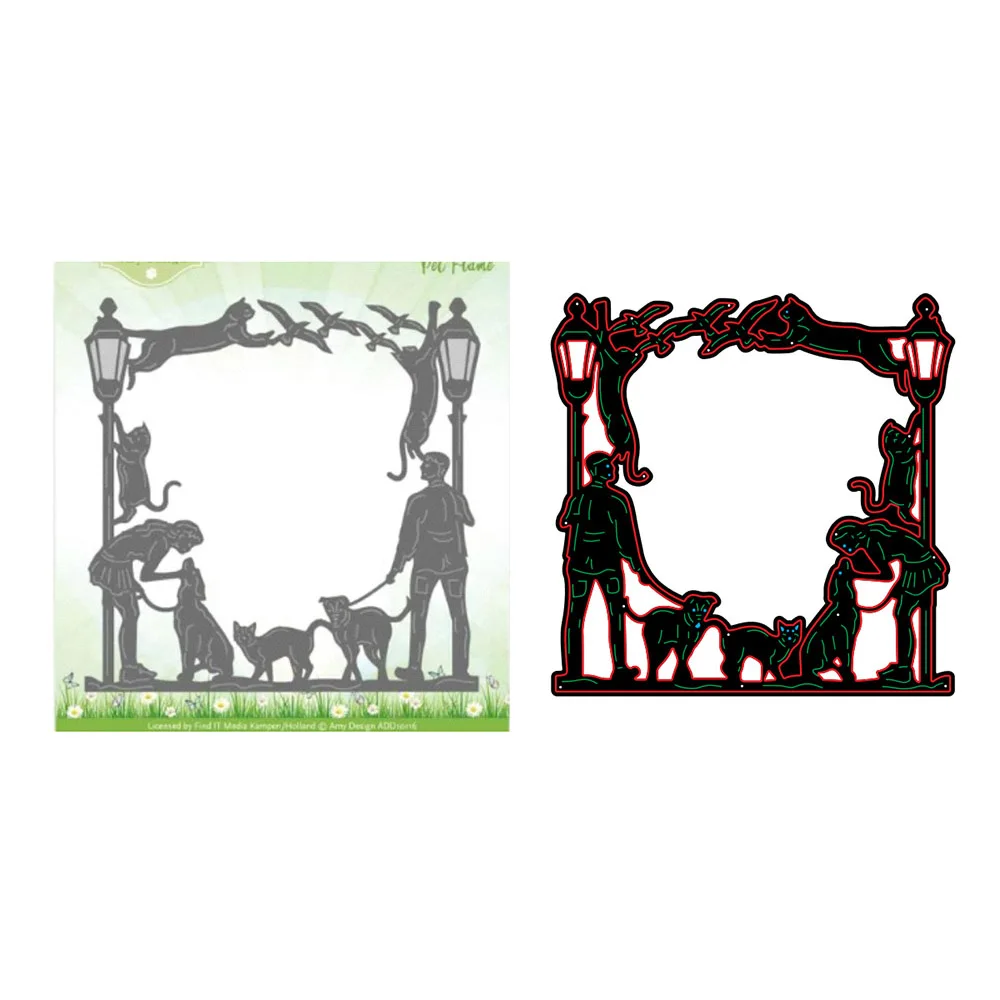 Люди животные рамка металлические режущие штампы собаки кошки Нож Форма для