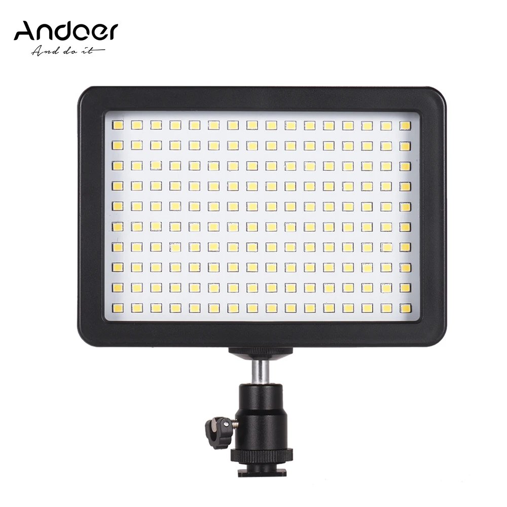 Andoer 160LED 5600K фотография свет с яркой лампой для камеры 3 фильтра видео Canon Nikon Pentax Sony