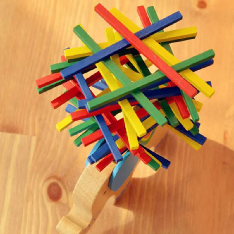 Montessori Toys 3D Elephant Camel Balance beam Blocks Colorful Wood Beam Game Gift For Children |