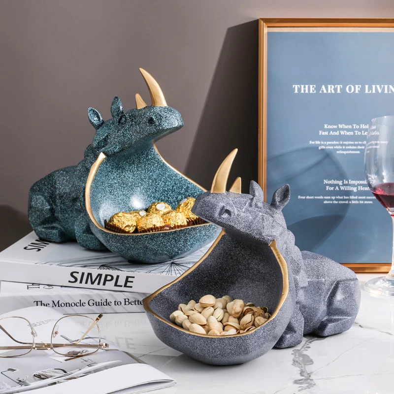 3D носороги статуя аксессуары для украшения дома скульптура животного