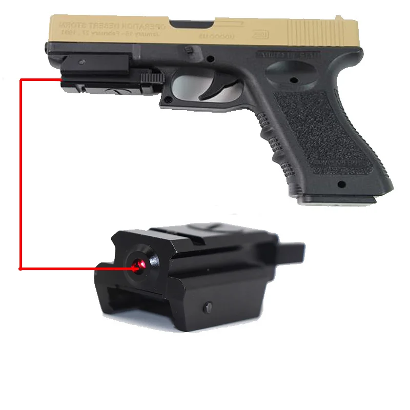 Тактический лазерный прицел Glock Red Dot для 17 19 22 23 31 32 пистолет страйкбол 20 мм