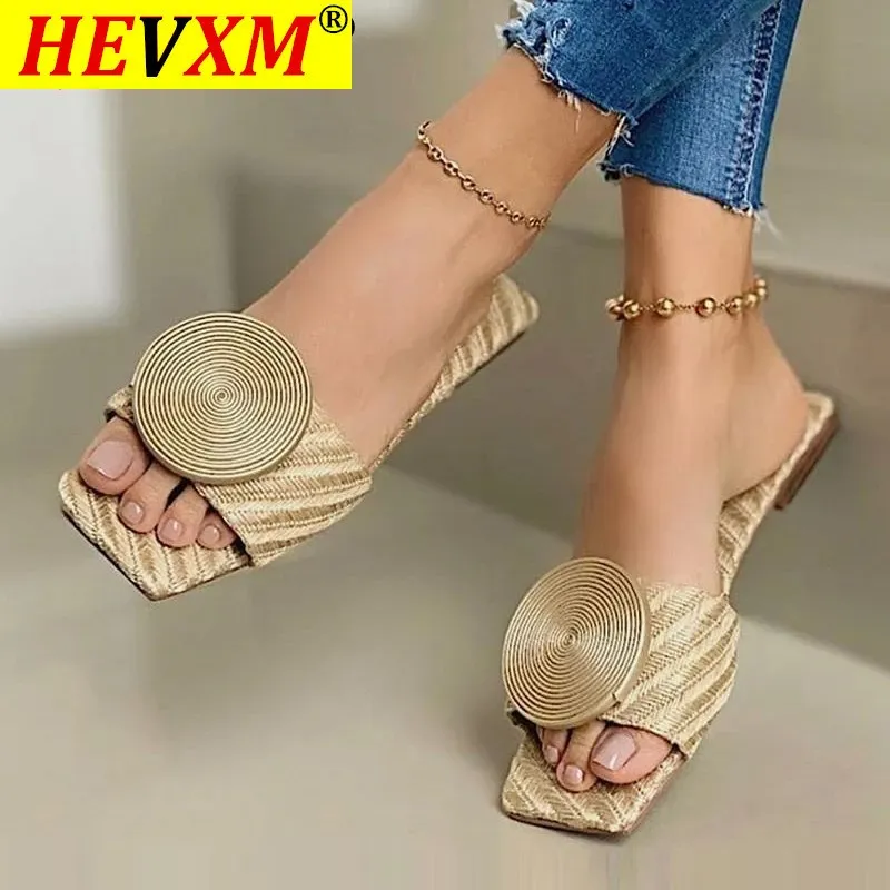 

Women Shoes Flat Summer Fashion Ladies Slippers Casual Plus Size Comfortable Shallow Shoes Outdoor Solid Beach Female Slides.