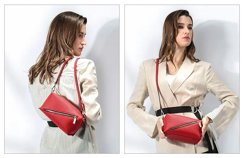 Brand crossbody bags for women Fashion Small Square Bag Genuine Leather bags women Zipper shoulder messenger bag sac main femme