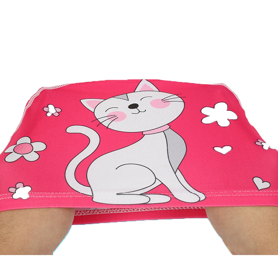 Шапка для плавания с мультяшными животными детская эластичная тканевая милая