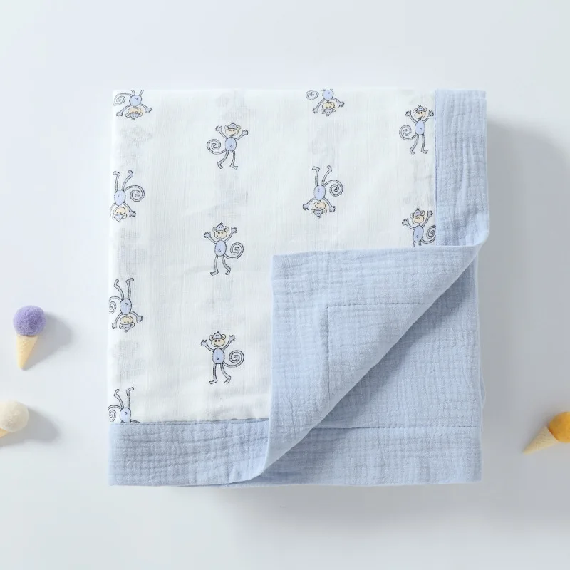 

Baby gauze blanket bath towel 6-layer pure cotton thick water-absorbing newborn bath towel baby holding towel