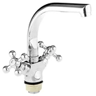 Смеситель для кухни Accoona A4471, двухрычажный, с гайкой, хром 1155044