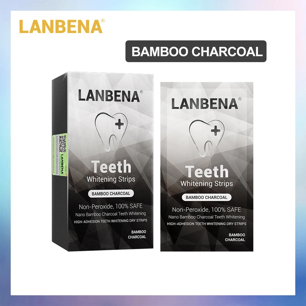 Полоски для отбеливания зубов LANBENA полоски из бамбукового угля гигиены полости